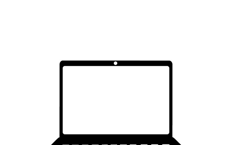 Laptop silhuett ikon på rutig bakgrundsdesign