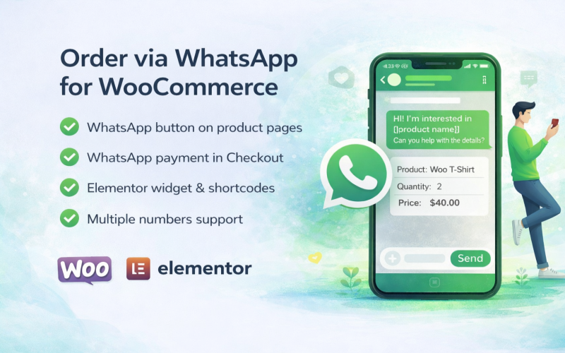 Beställ via WhatsApp för WooCommerce