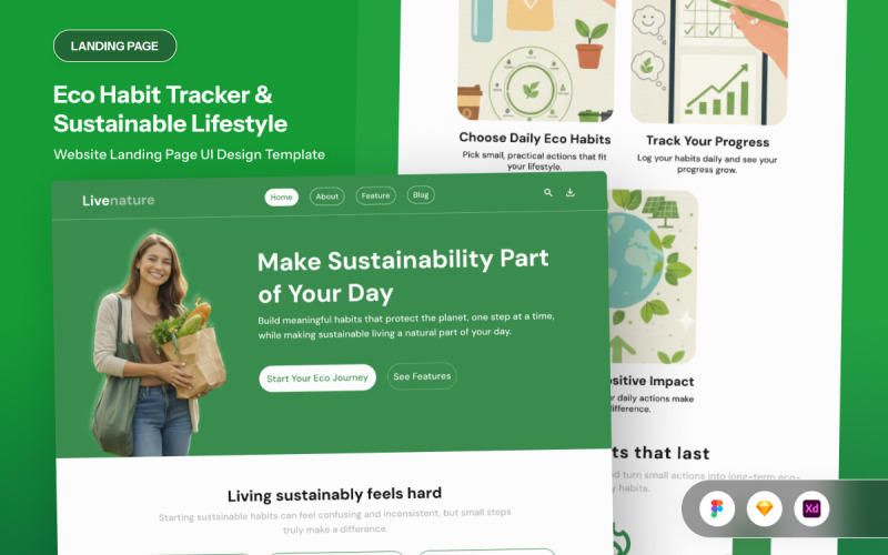Livenature – Ekologiczny tracker nawyków i zrównoważone lądowanie