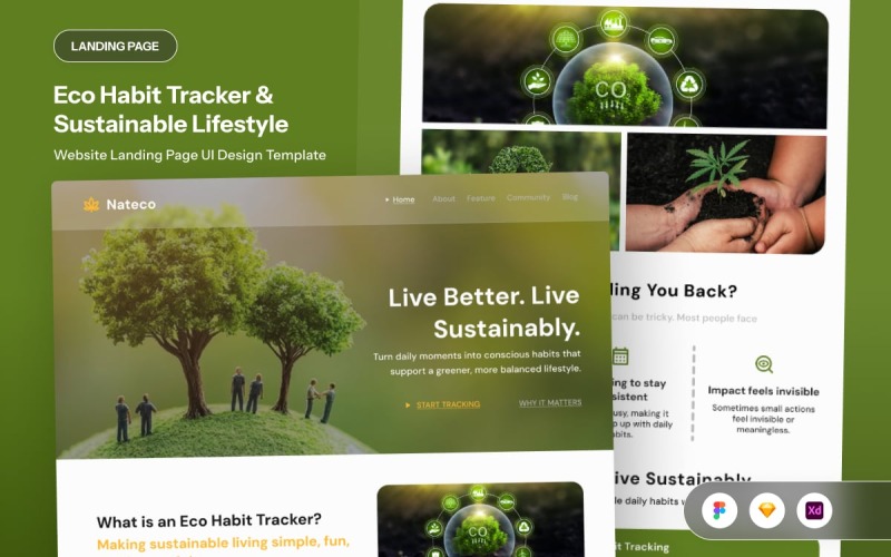 Nateco – Öko-Gewohnheitstracker und nachhaltiges Landen