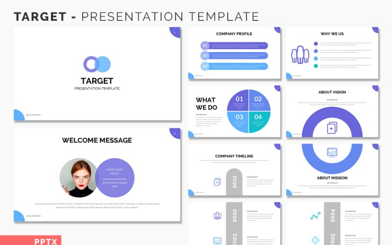 Modèle PowerPoint cible