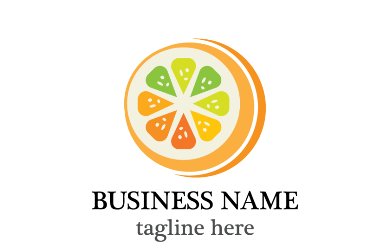 Szablon logo Orange Fruits Świeże i nowoczesne owoce