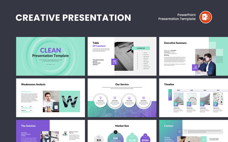 专业简洁的 PowerPoint 演示文稿模板