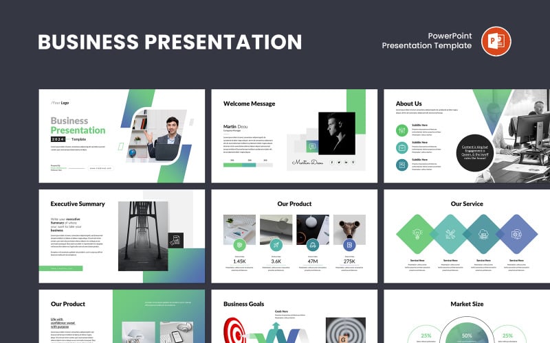 企业商务 PowerPoint 演示文稿模板