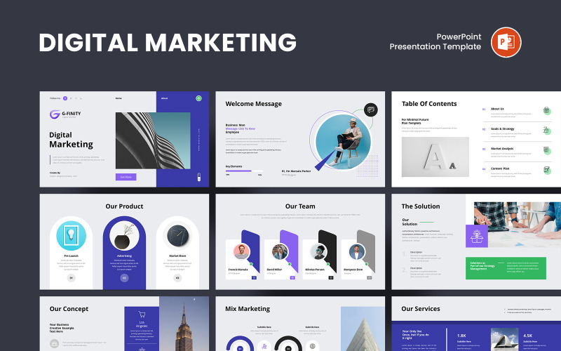 Modello di presentazione PowerPoint per campagna di marketing