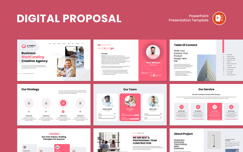 Modello di presentazione di proposta digitale professionale