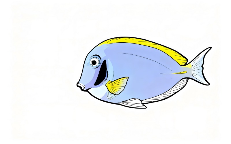 Bellissimi pesci, fondali marini, barriere coralline sott'acqua (immagine illustrativa AI + grafica vettoriale)