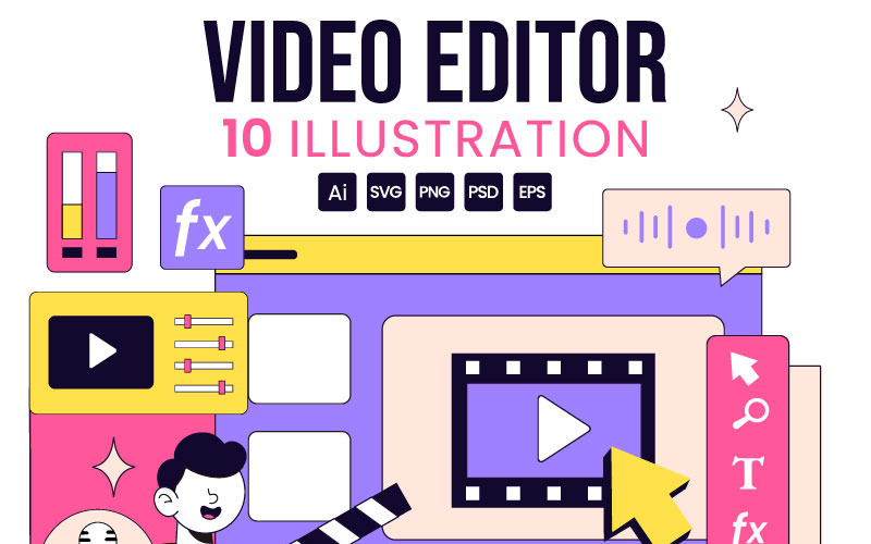 10 Video Editor Program Illustration
