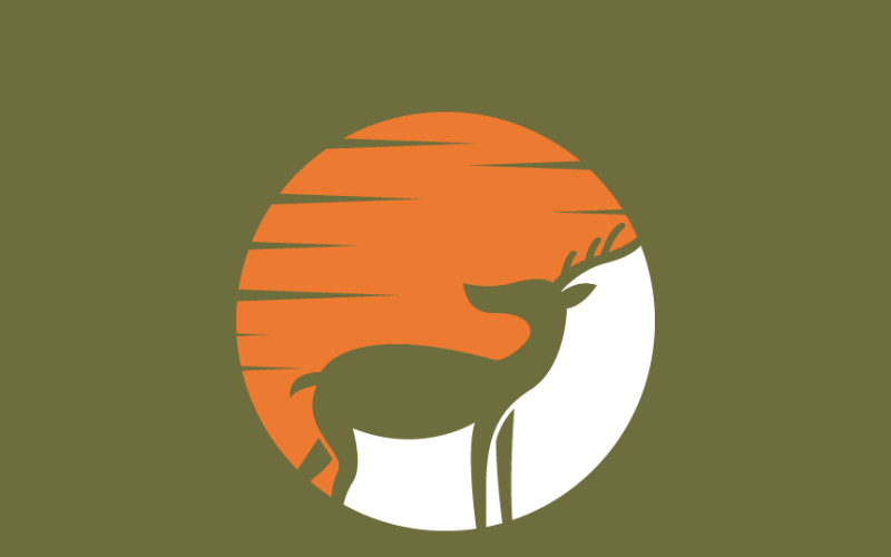 鹿形Logo模板，简约优雅的矢量Logo