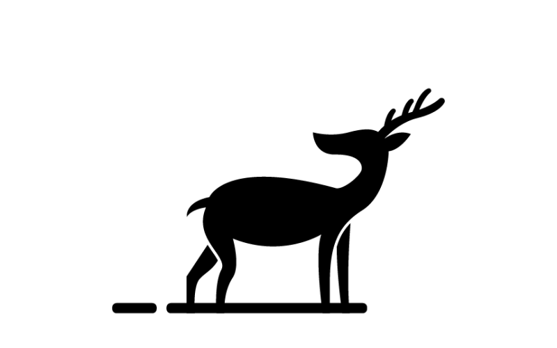 Шаблон логотипу оленя, мінімалістичний та елегантний брендинг