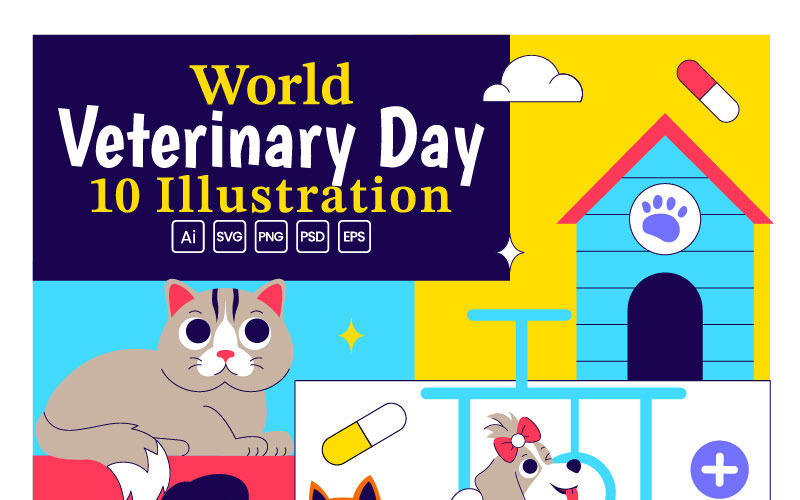 10:e illustrationen för Världsveterinärdagen