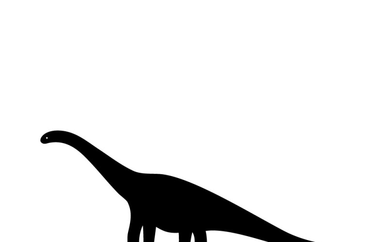Majestatyczna sylwetka dinozaura | Grafika wektorowa