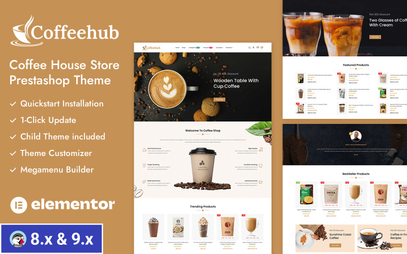 Coffeehub - Responsywny motyw kawiarni PrestaShop