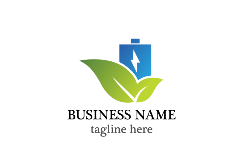 Modèle de logo pour économiser l'énergie, éco-énergie et énergie verte