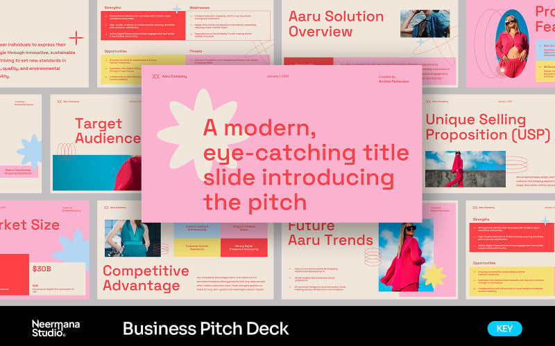 Pink Creative Pitch Deck Keynote