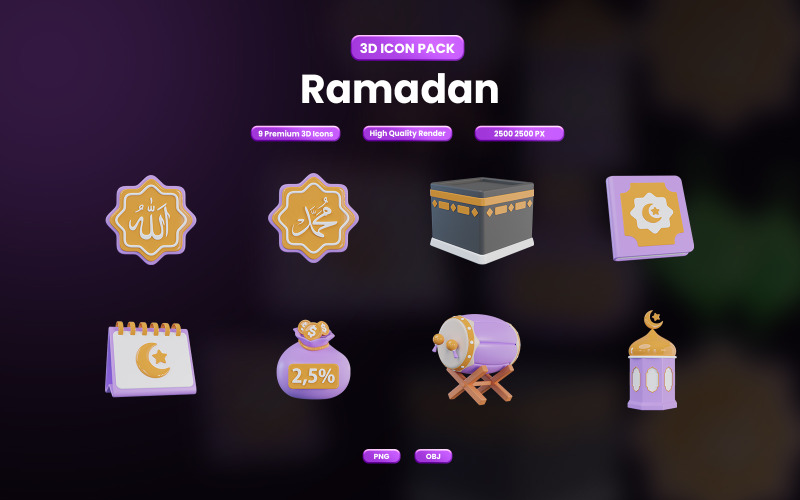 Ramadan 3D-ikondesign 23