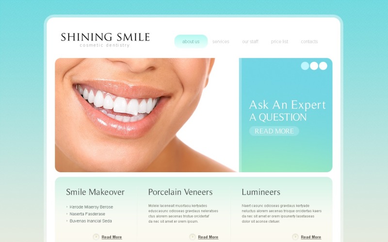 Dentistry PSD Template 56381 TemplateMonster