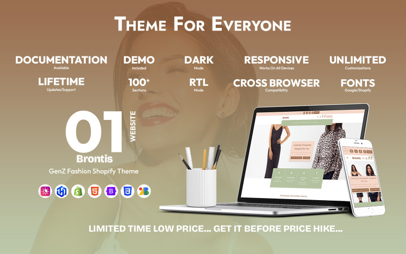 Brontis – GenZ divat és butik Shopify téma