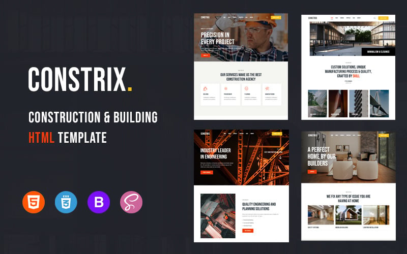 Constrix | Šablona HTML pro stavebnictví a stavebnictví