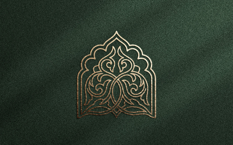 Modello di logo ornamentale per hotel di lusso: elegante emblema Royal Line Art per il marchio di resort e spa