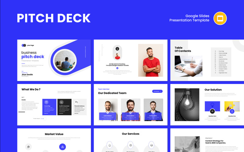 Etkileyici Sunum Dosyası Google Slaytlar Sunum Şablonu