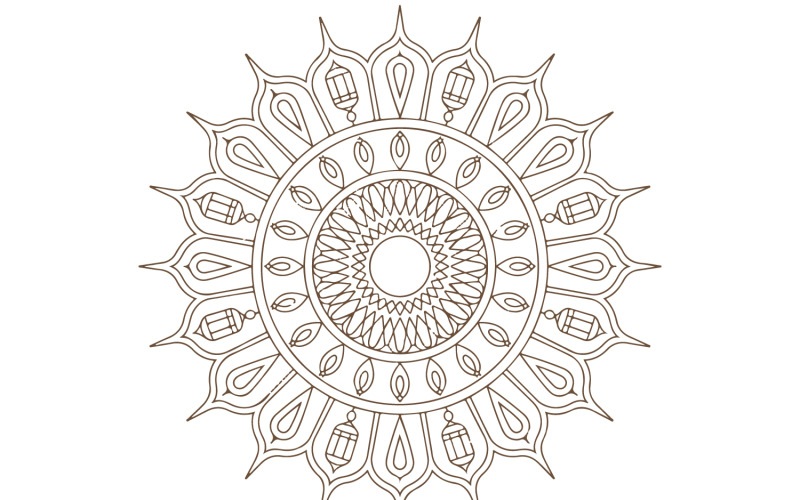 İslami Ramazan Mandala Tasarımı