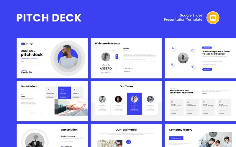 Plantilla de presentación de presentación para inversores en Google Slides