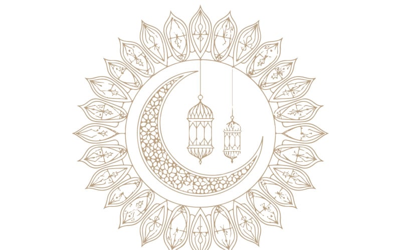 Ramadan Mandala Vektor designkonst
