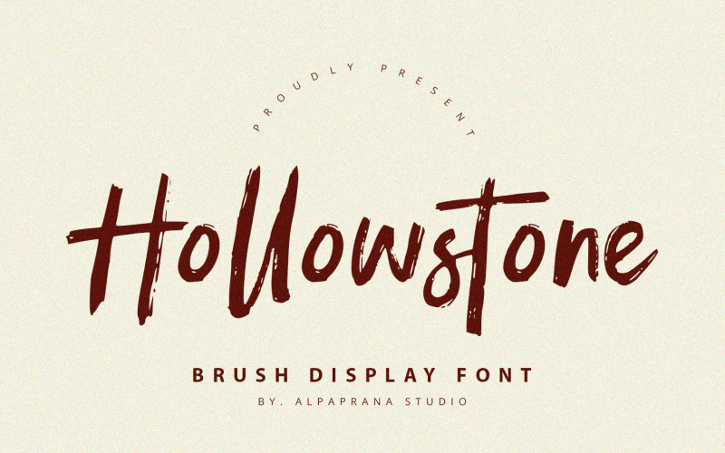 Hollowstone - Brush Script-typsnitt