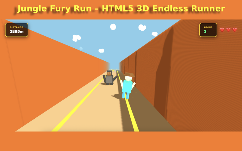 Jungle Fury Run – Course sans fin en 3D HTML5