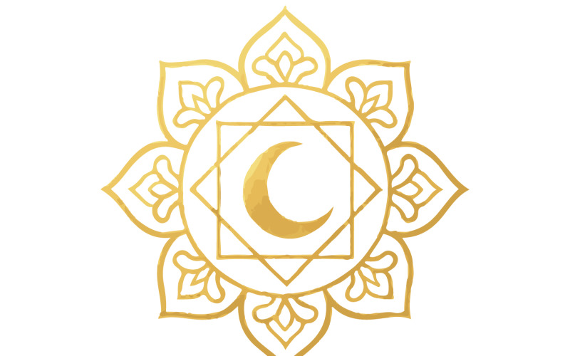 Mandala Islâmica Minimalista em Vetor