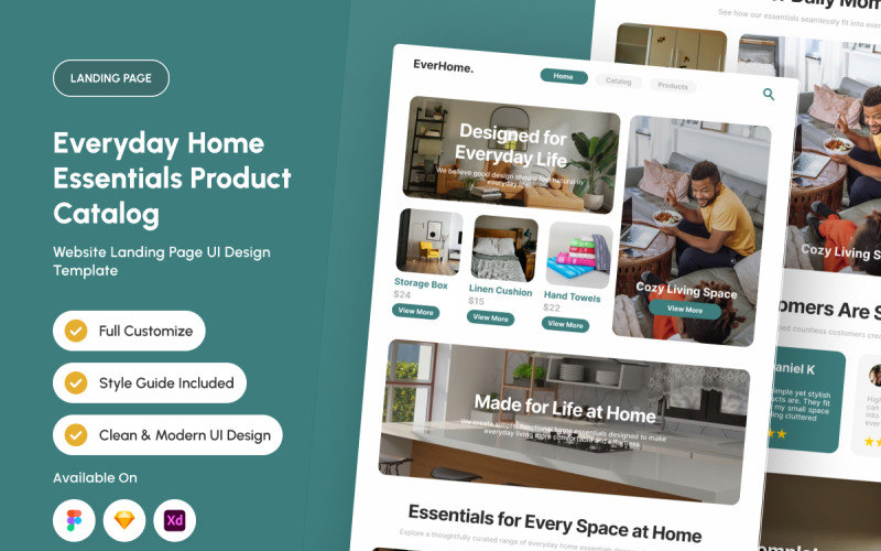 EverHome - Целевая страница каталога товаров первой необходимости для дома