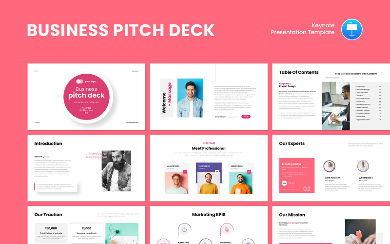 Шаблон презентации для привлечения венчурного капитала (Pitch-Deck Keynote Presentation Template)