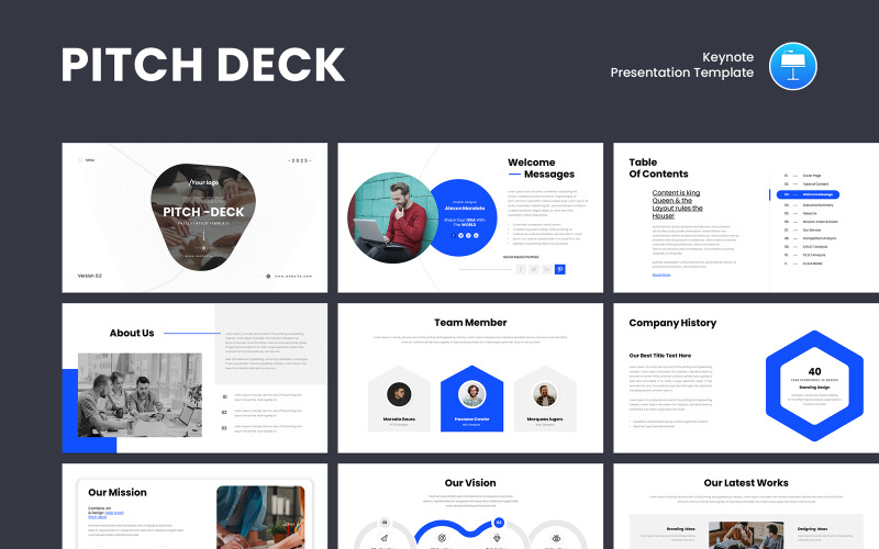 Strategische Pitch-Deck-Keynote-Präsentationsvorlage