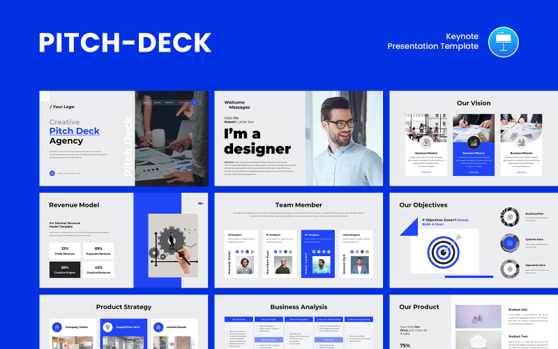 Vorlage für eine Keynote-Präsentation für Führungskräfte – Pitch Deck