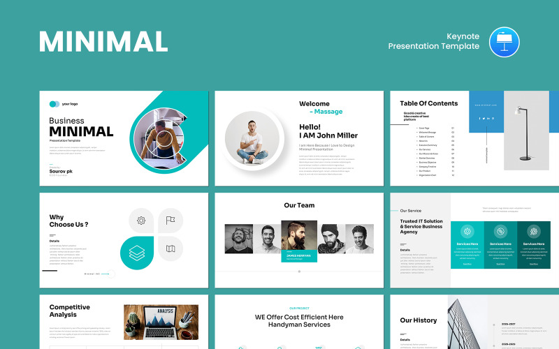 Modello di presentazione Keynote minimale.