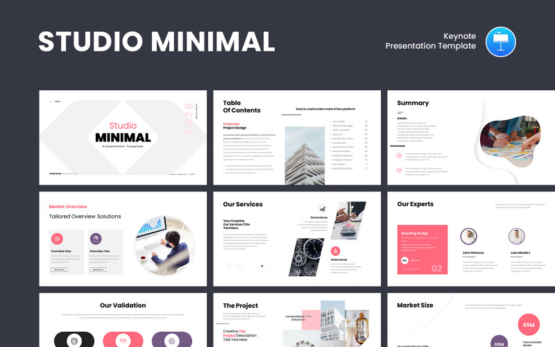 Studio Minimal Keynote-Präsentationsvorlage