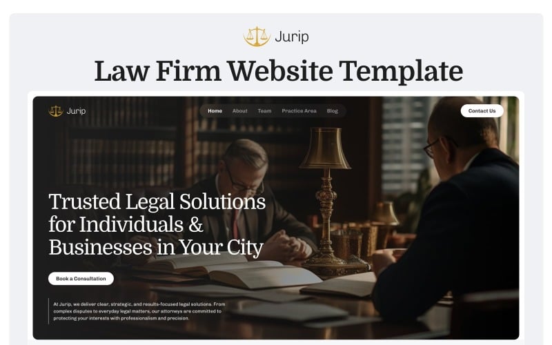 Jurip - šablona NextJs pro webové stránky advokátní kanceláře