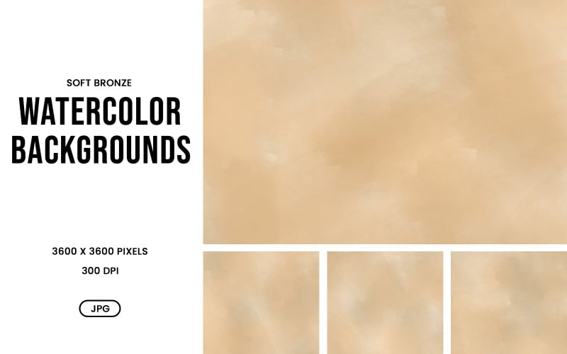 Aquarell-Hintergrundset – Sanfte Bronze-Pastelltexturen