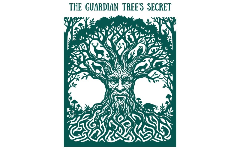 A Arte da Capa do Livro de Fantasia Secreta da Árvore Guardiã