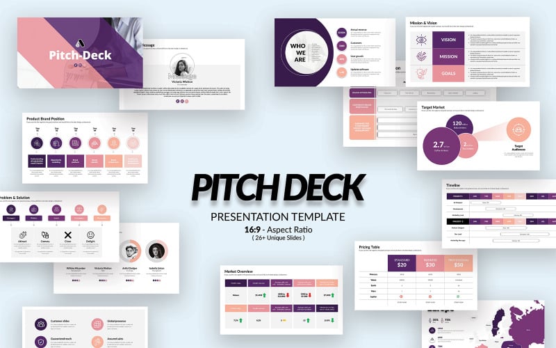 Шаблон презентації PowerPoint для Smiple Pitch Deck