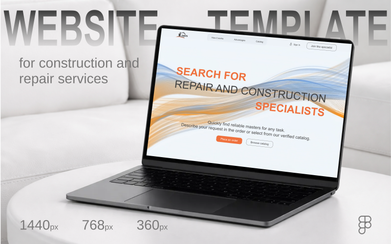 专家 – 用于搜索建筑和维修专家的 UI 网站模板