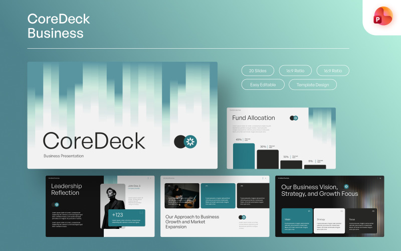 Шаблон PowerPoint для бізнесу CoreDeck
