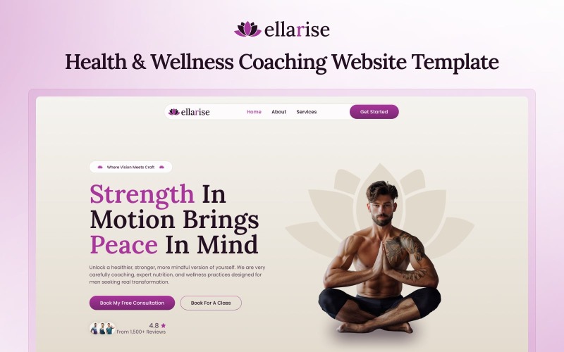 Wellarise - Modèle NextJS de coaching santé et bien-être
