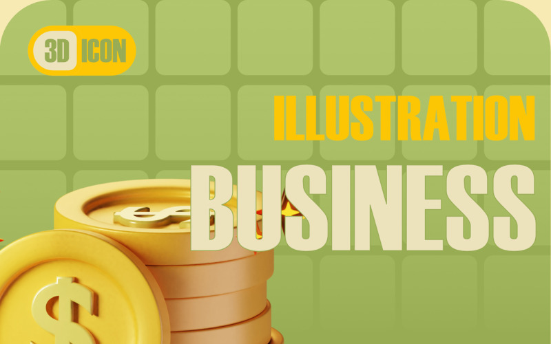 Icono 3D Business V1 estilizado