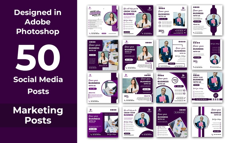 50 post sui social media per far crescere la tua attività di marketing PSD