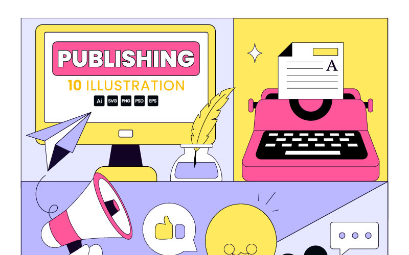 10 Illustrationer för digital publicering