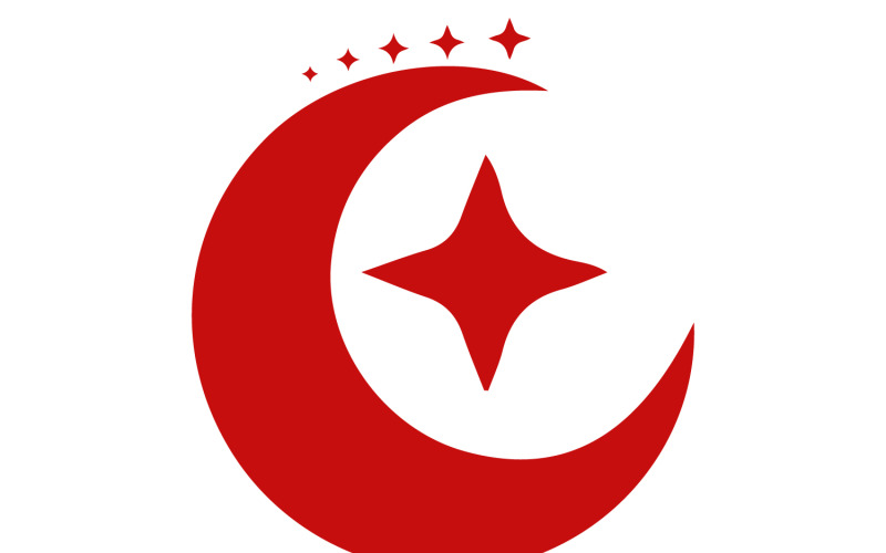 Islamisk festivalkonst med moské och måne