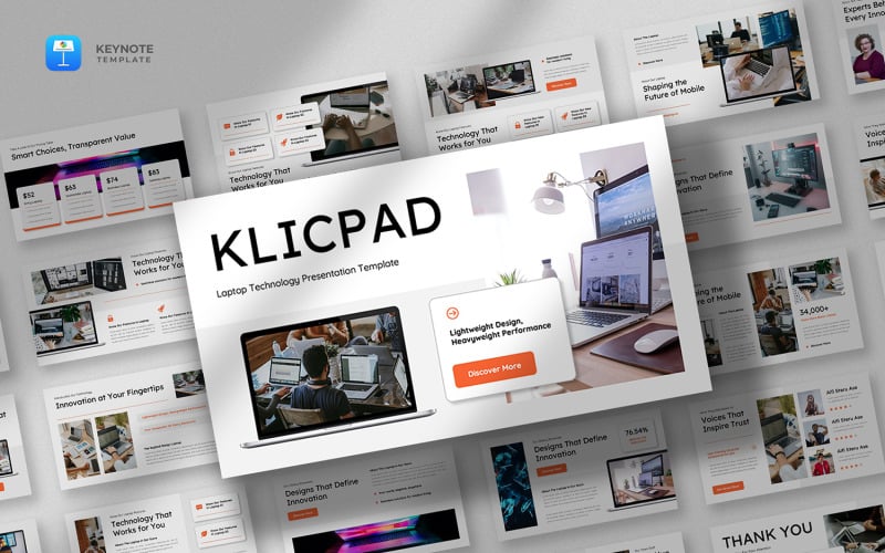 Laptop & Computer Keynote-sjabloon - Klicpad