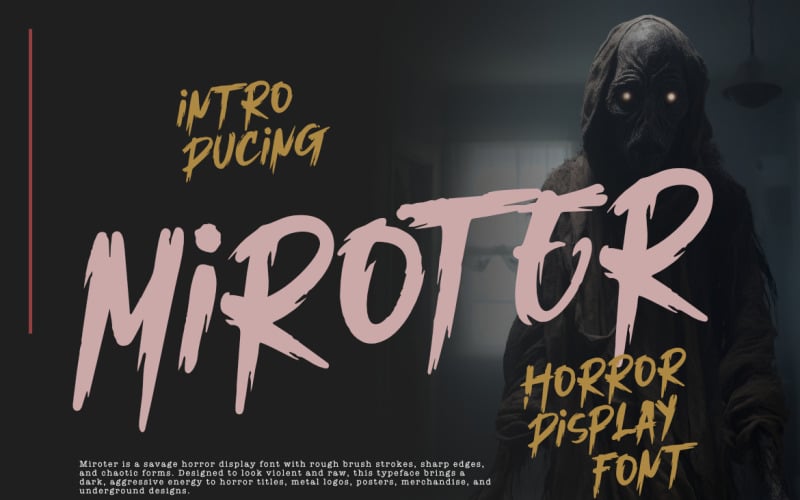 Miroter – czcionka wyświetlająca horror pędzla